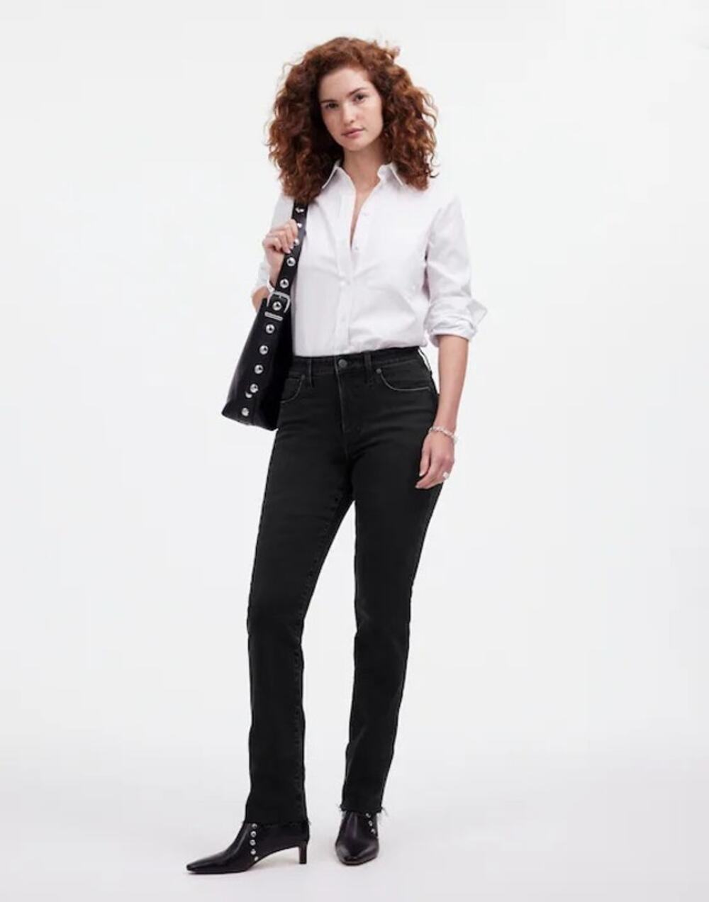 Madewell Tall Curvy Stovepipe Jeans Black Armand Wash Super Stretch 32 Tall